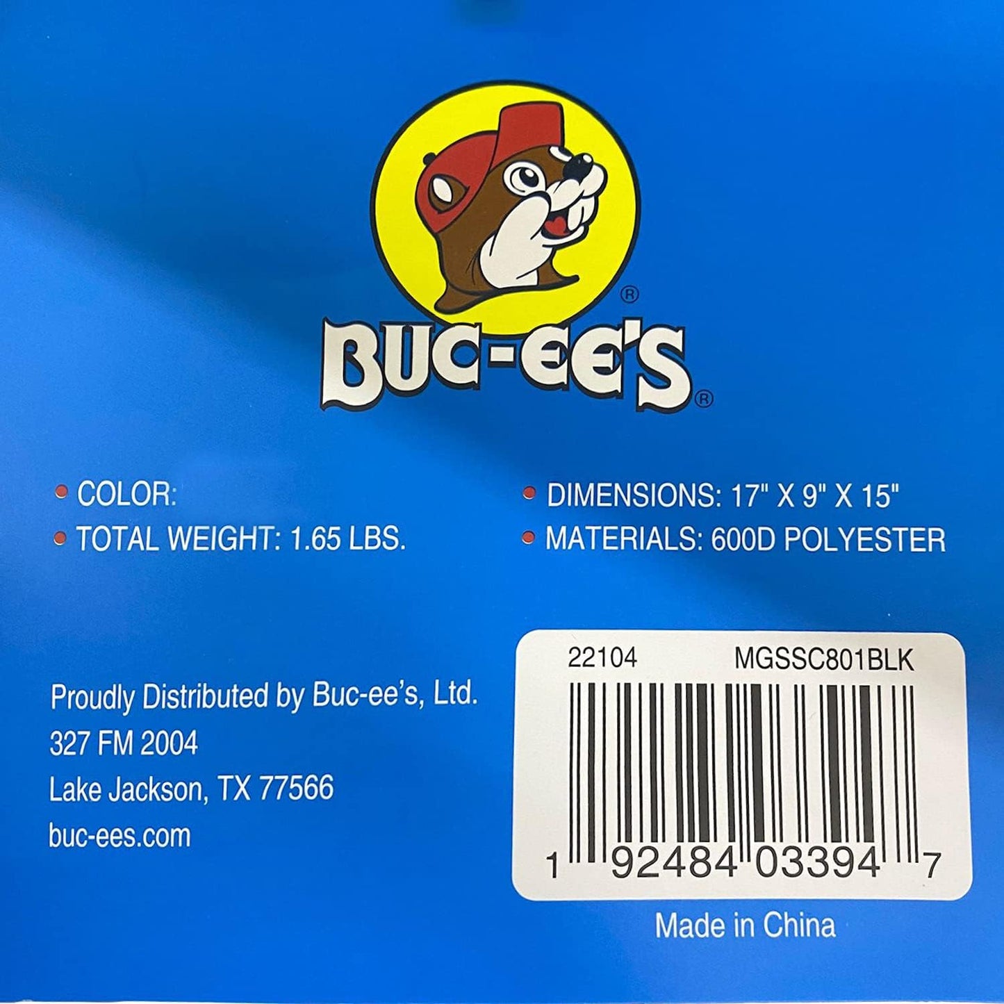 Buc-ee's Black Travelling Leak Proof Cooler Bag 24 Can