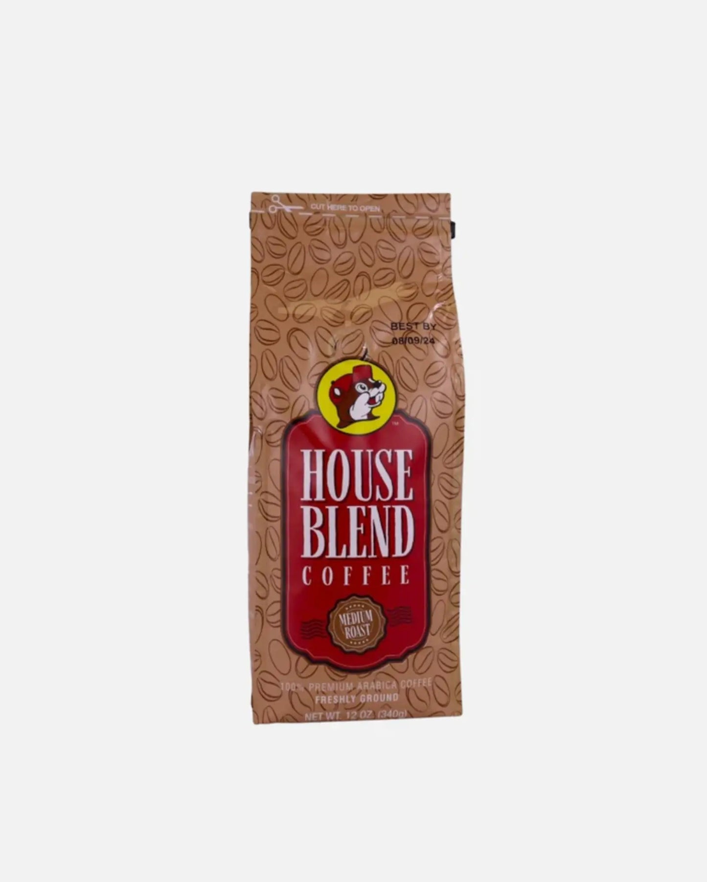 Buc-ee's House Blend Medium Roast 100% Premium Arabica Ground Coffee 12oz