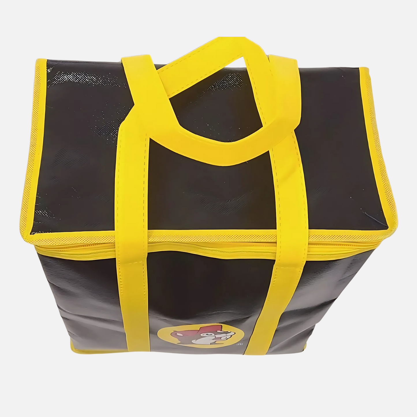 Buc-ee's Black Insulated Cooler Bag top detail