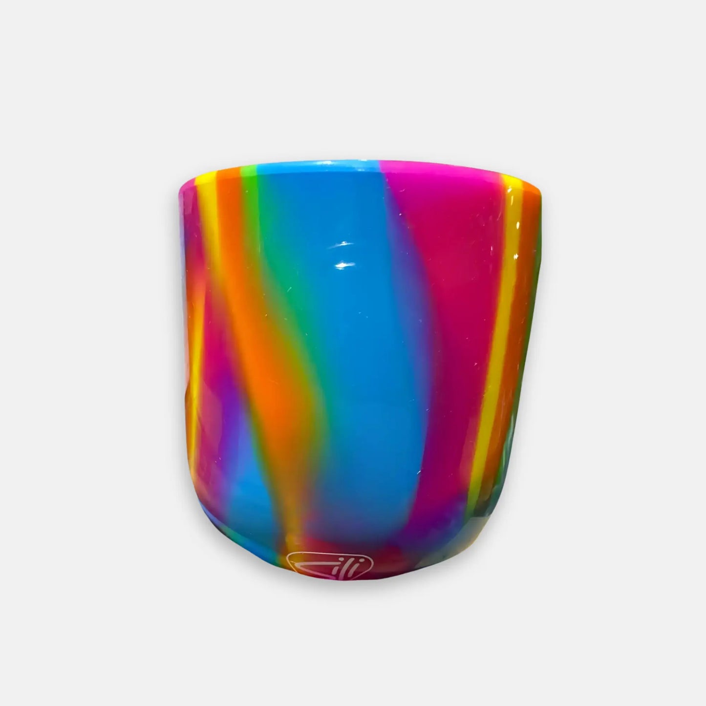 Buc-ee's Hippie Hops Silicone Tie Dye Stripe Wine Glass - 12oz