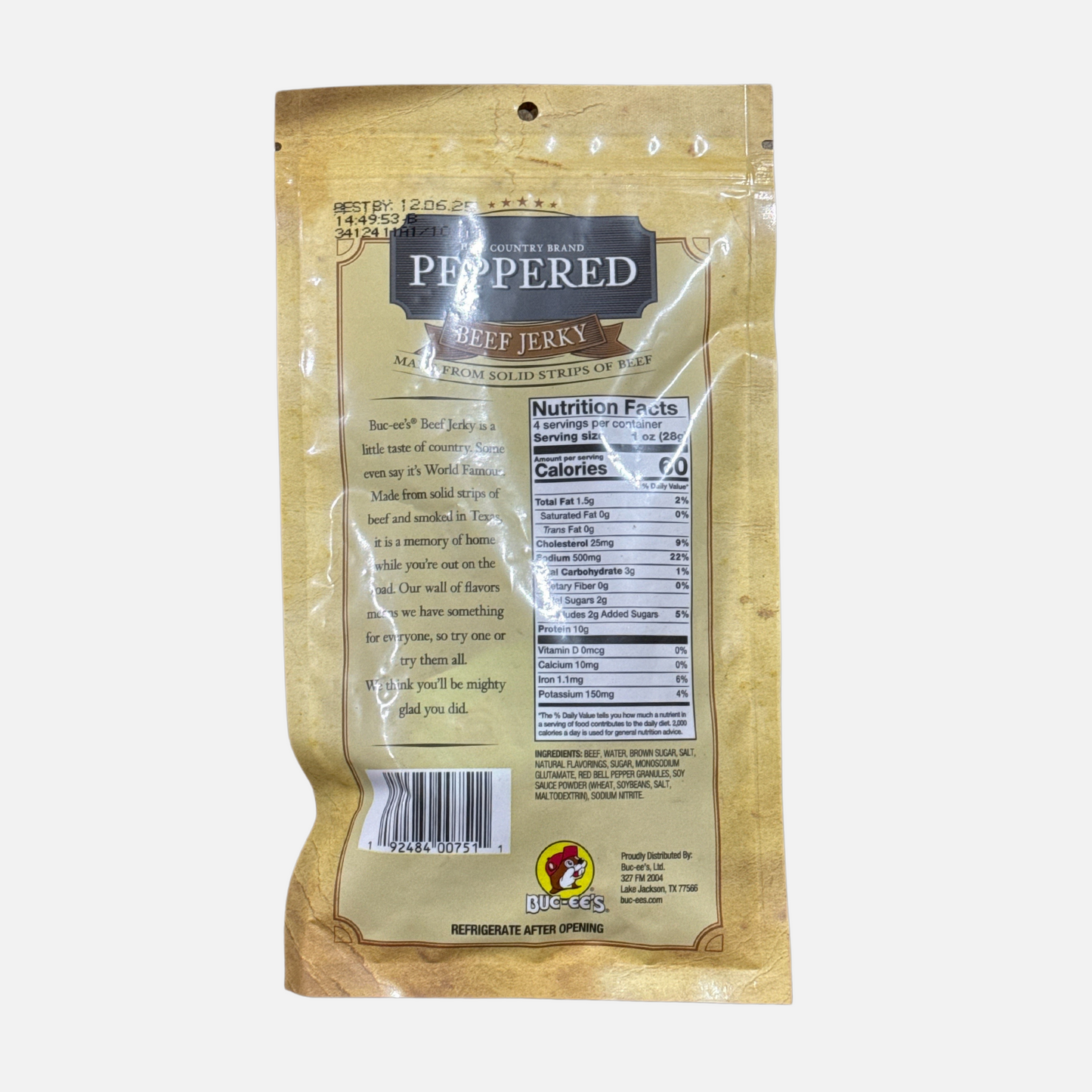 Buc-ee's Peppered Beef Jerky