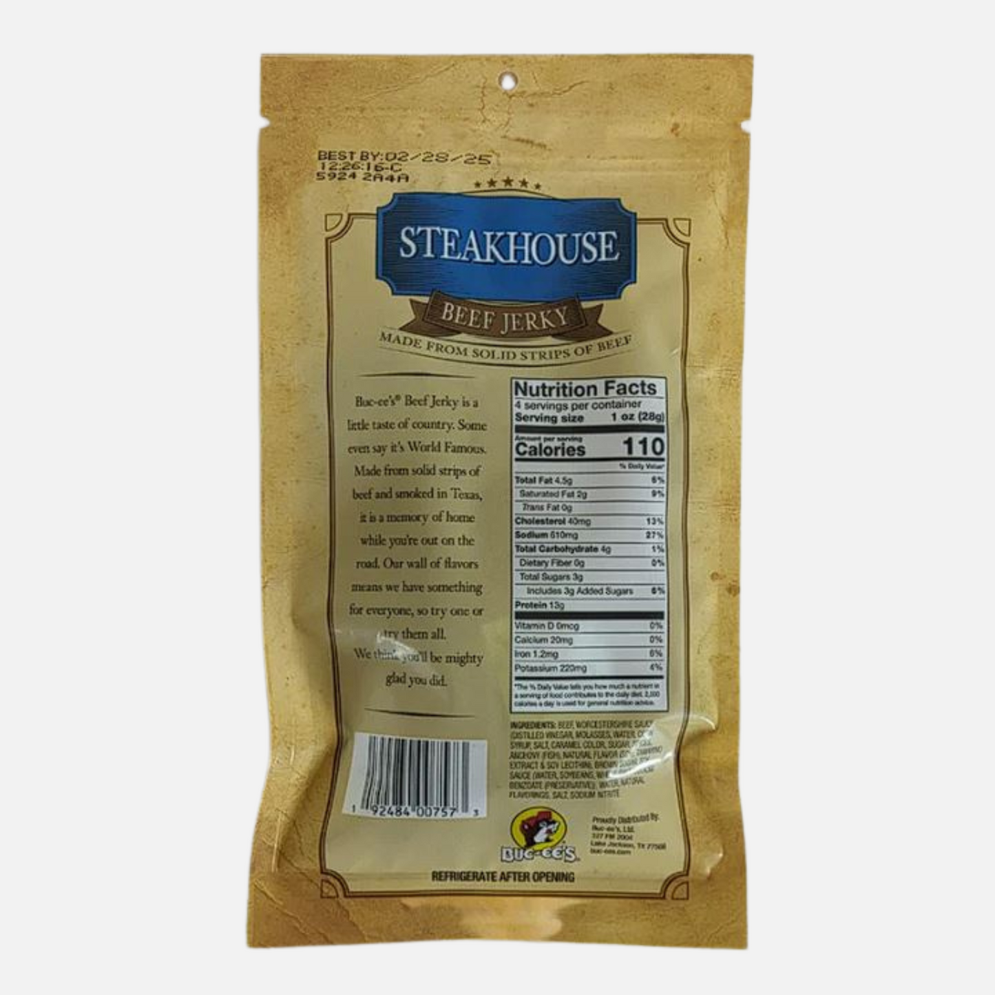 Buc-ee's Steakhouse Beef Jerky