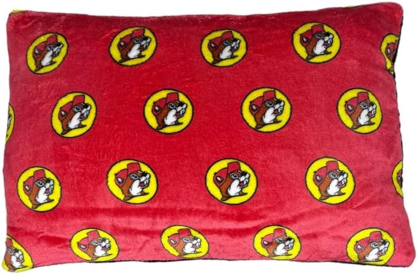 Buc-ee's Pillow - Soft & Plush (Red Logo), 18" x 12"