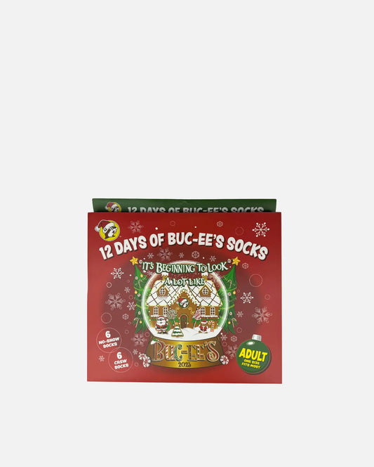 Buc-ee's 12 Days of Socks Christmas Advent Calendar with text "It's Beginning To Look A Lot Like Buc-ee's 2023"
