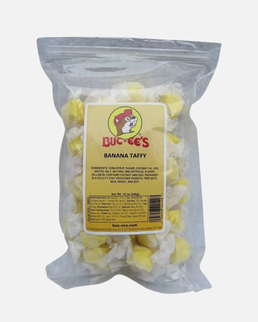 Buc-ee's Banana Salt Water Taffy 12oz resealable bag