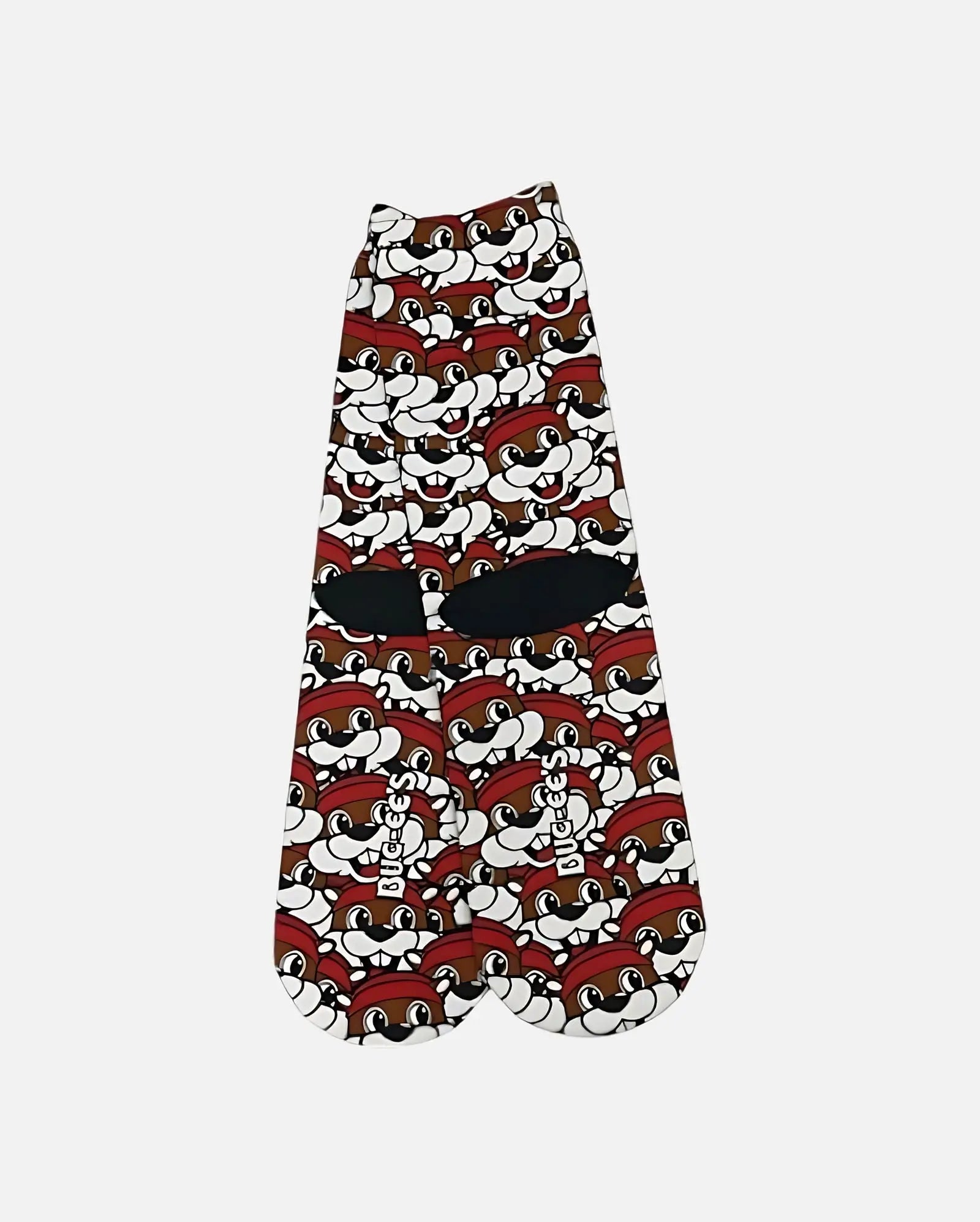 Buc-ee's Pair of Bucky Face Crew Socks with grippers