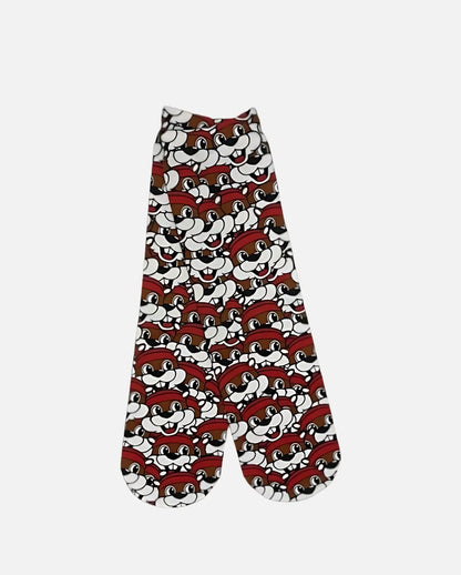 Buc-ee's Pair of Bucky Face Crew Socks