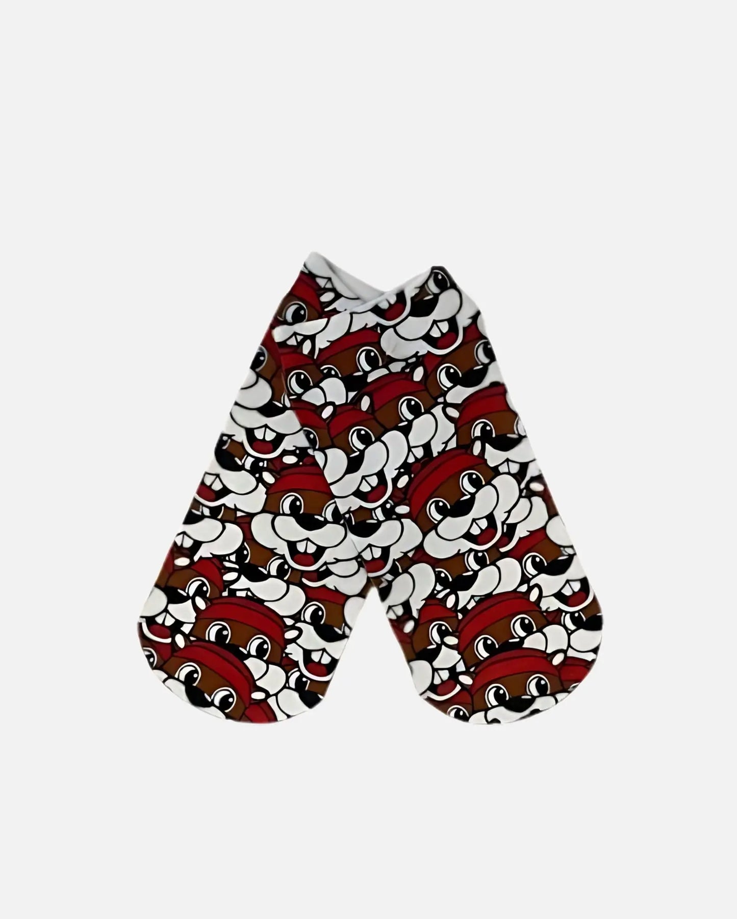 Buc-ee's Pair of Bucky Face No-show Socks