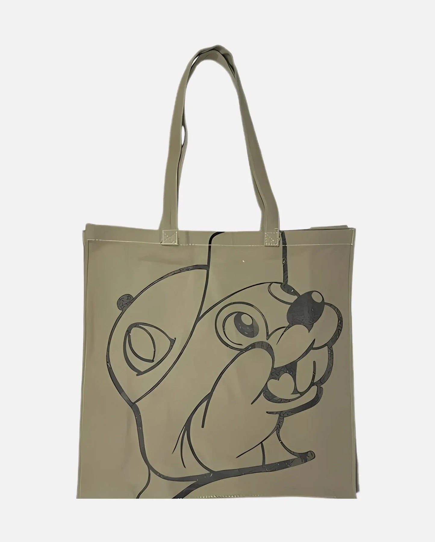 Buc-ee's Beige Beaver Face Market Tote Bag 17"L x 18"W