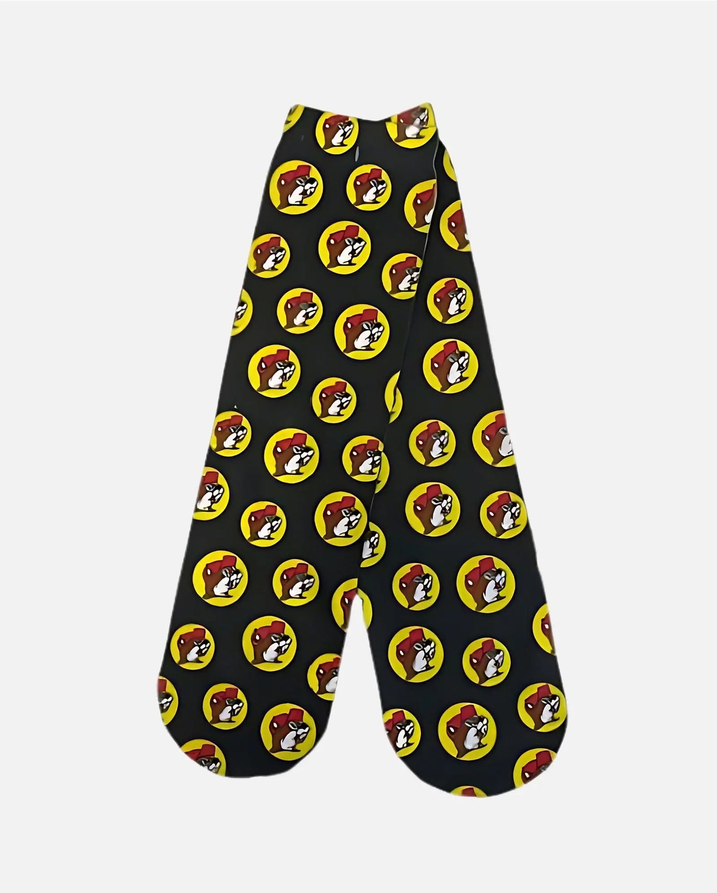 Buc-ee's Pair of Beaver Logo Black Crew Socks