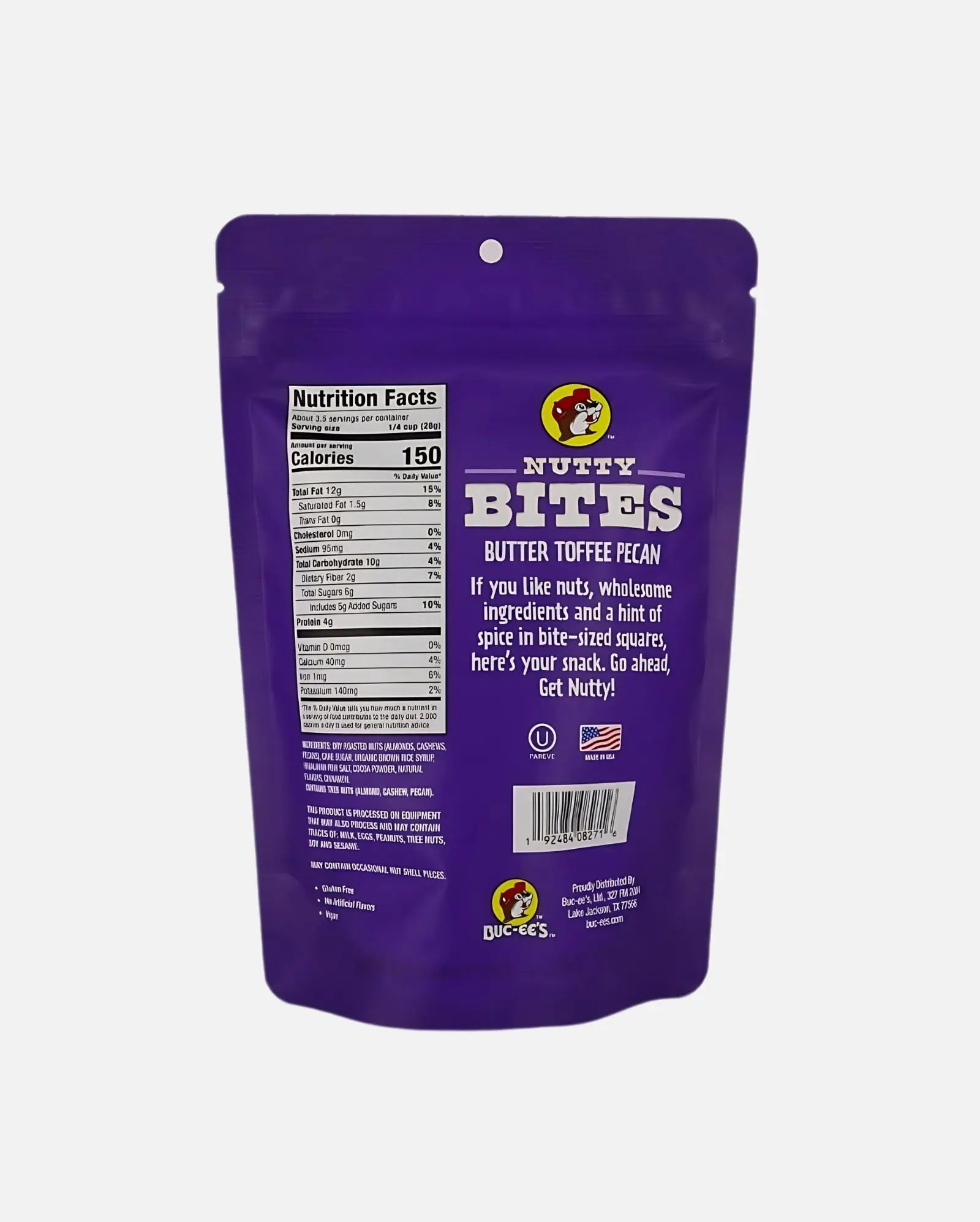 Buc-ee's Butte Toffee Pecan Nutty Bites Nutrition Facts