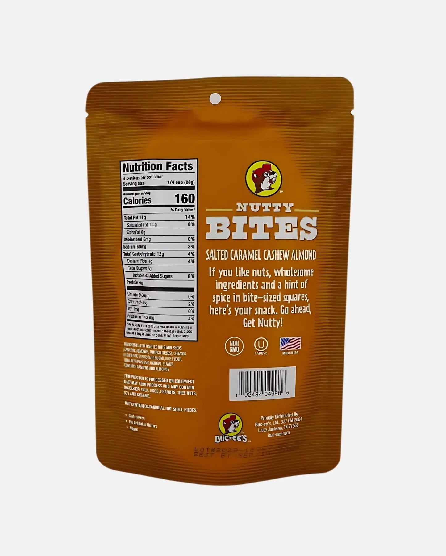 Buc-ee's Salted Caramel Cashew Almond Nutty Bites Nutrition Facts