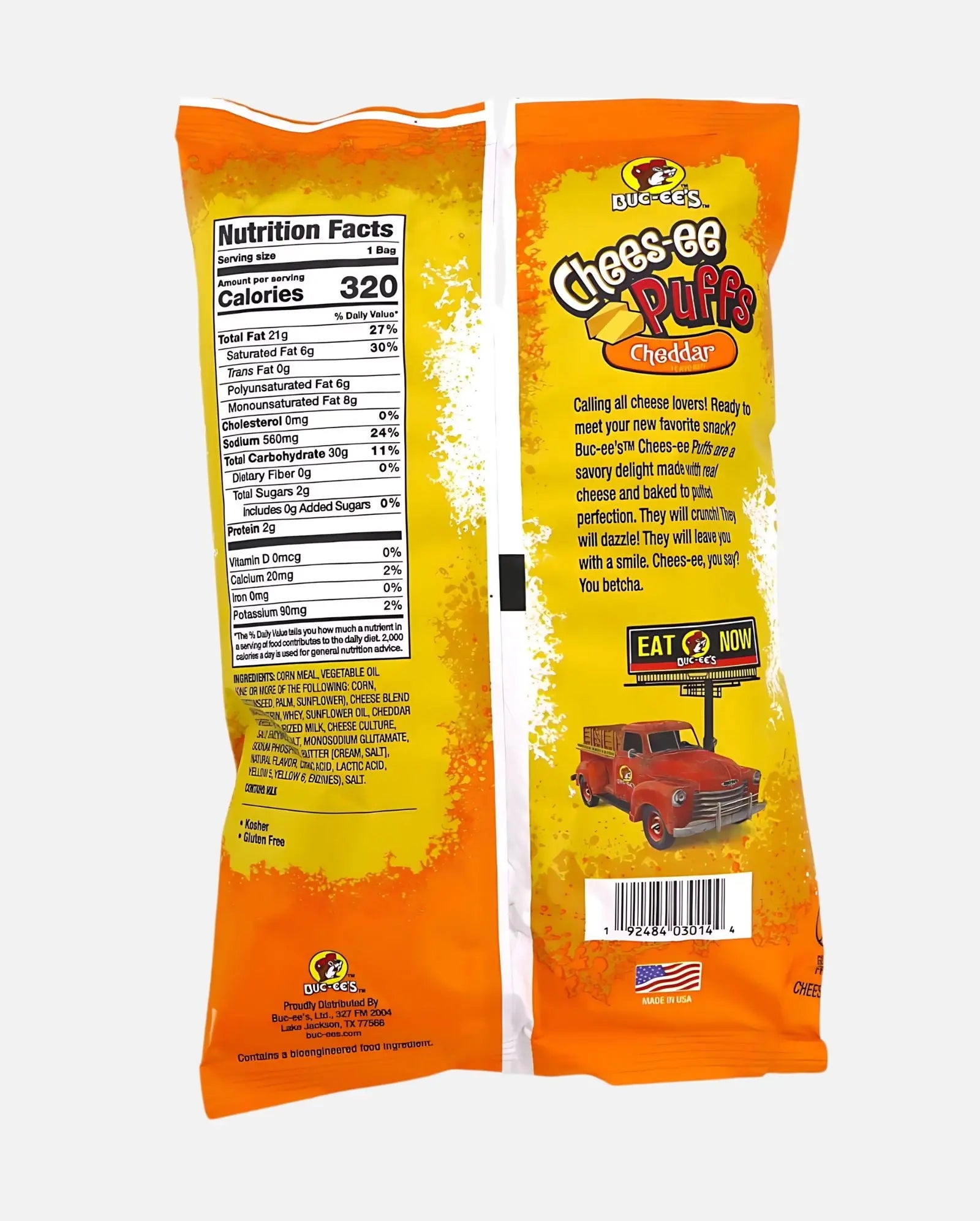 Buc-ee's Cheddar Cheese Puffs Nutrition Facts