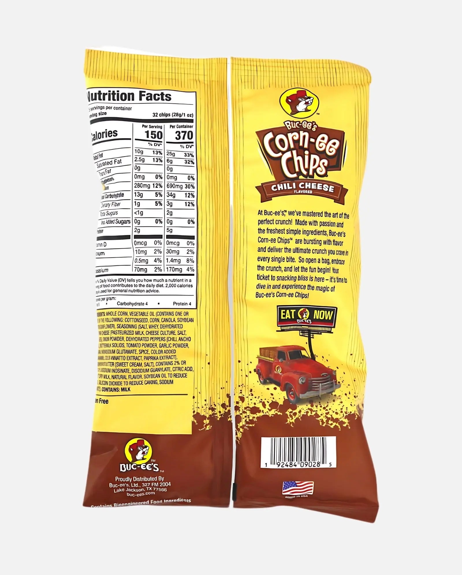 Buc-ee's Chili Cheese Corn-ee Chips Nutrition Facts