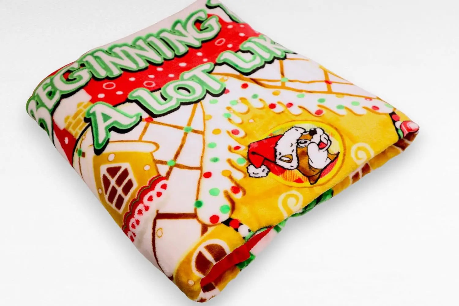 Buc-ee's Soft and Comfy Christmas themed Blanket 50" x 70" beaver designs