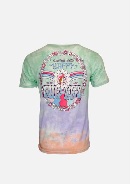 Buc-ee's Multicolored Shirt with text "You Can't Make Everybody Happy, You're not Buc-ee's" beaver on floral design