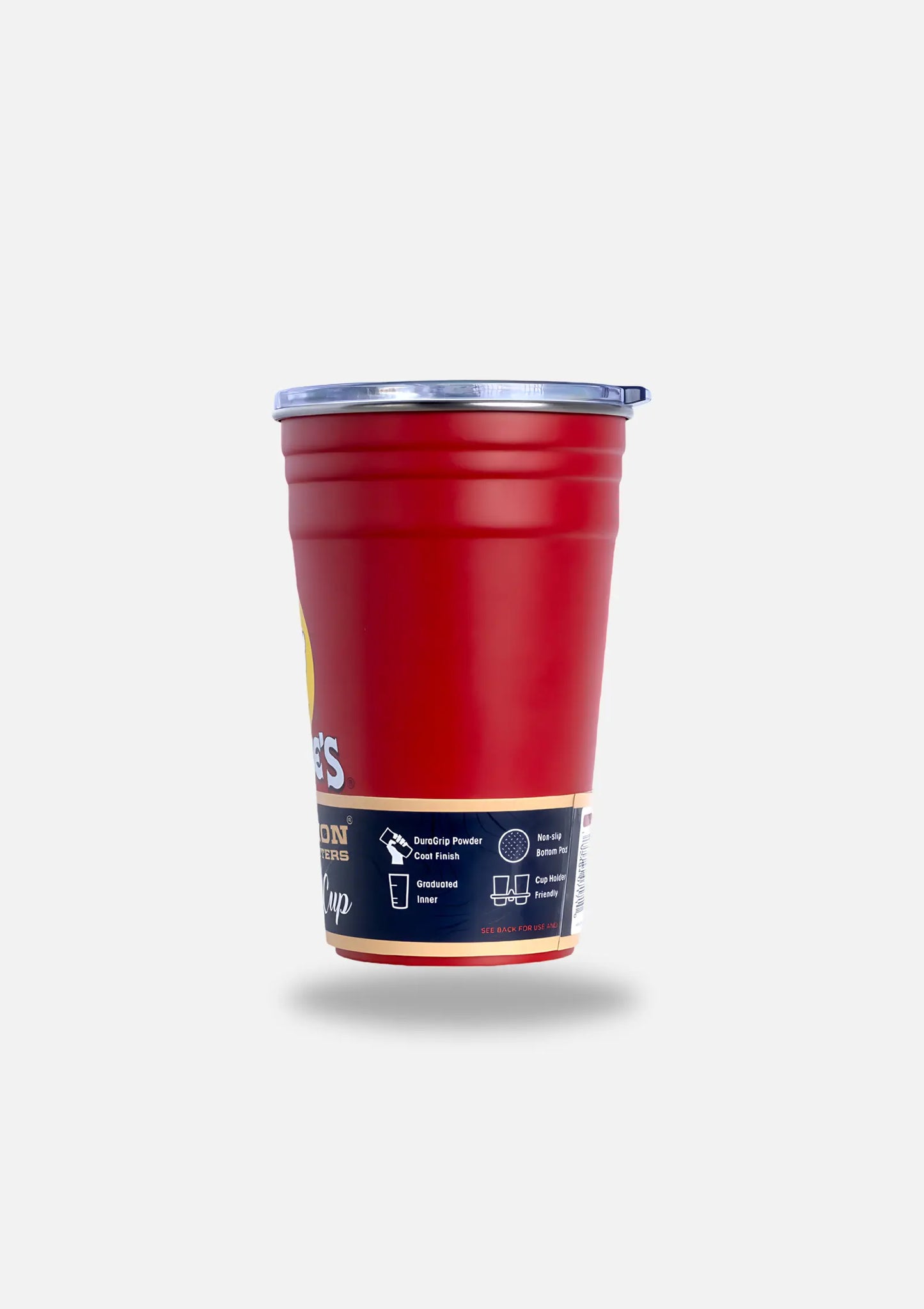 Buc-ee's Red Yukon Outfitters Stainless Fiesta Cup back view and details