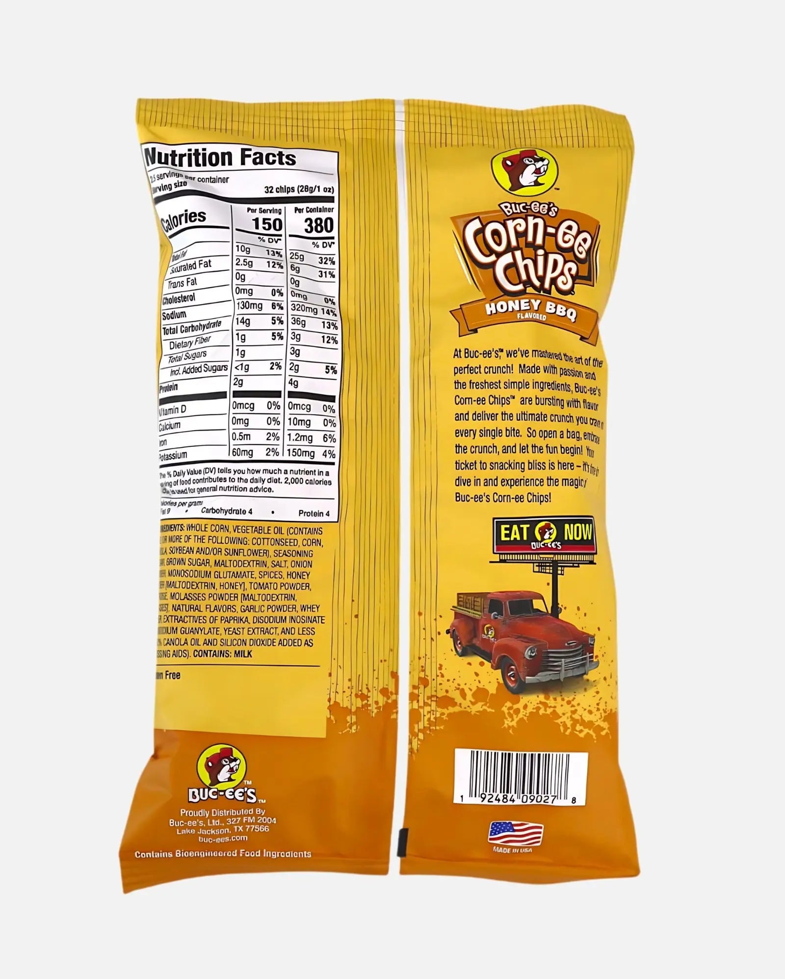 Buc-ee's Honey Barbecue Corn-ee Chips Nutrition Facts