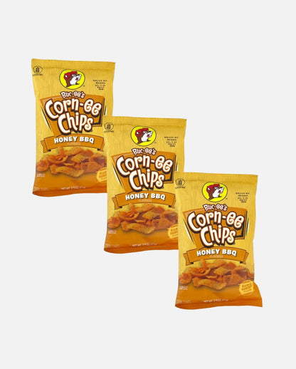 Buc-ee's Honey Barbecue Corn-ee Chips 2.5oz - Pack of 3