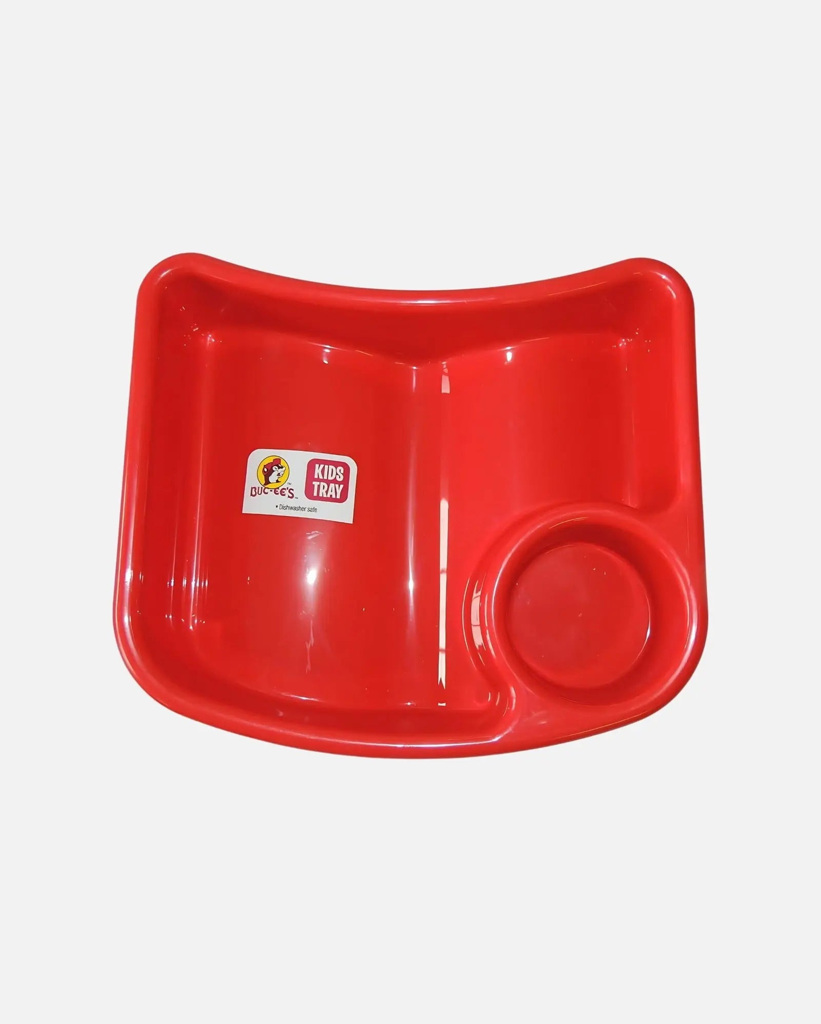 Buc-ee's Red Kids Tray - Travel, Car Seat, Home, Road Trip Lap Tray Top view