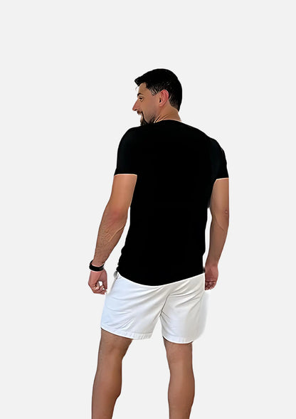Back view Model wearing Buc-ee's Black Original Shirt