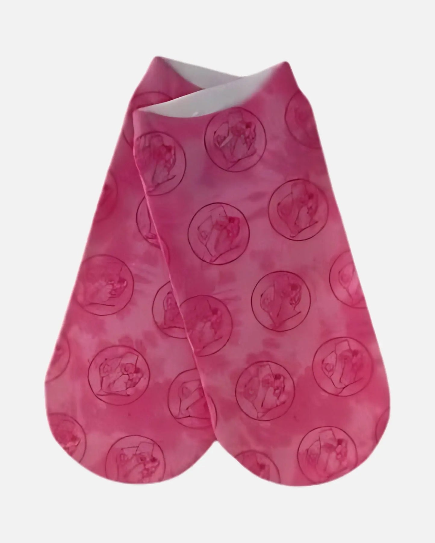 Buc-ee's Pair of Beaver Logo Pink No-show Socks