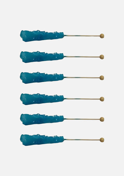 Buc-ee's Blue Raspberry Rock Candy Lollipop - 6 pieces