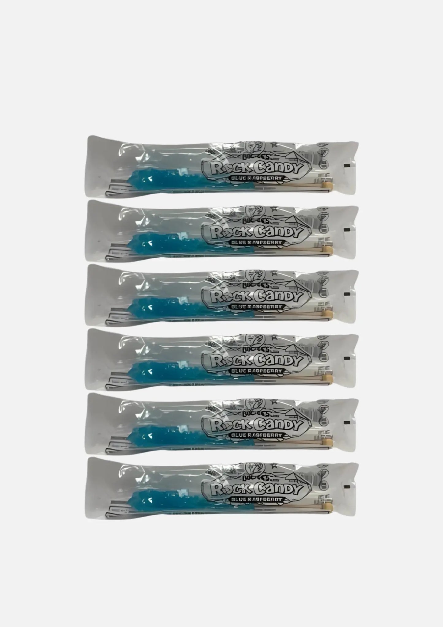 Buc-ee's Blue Raspberry Rock Candy Lollipop 0.8oz - Pack of 6