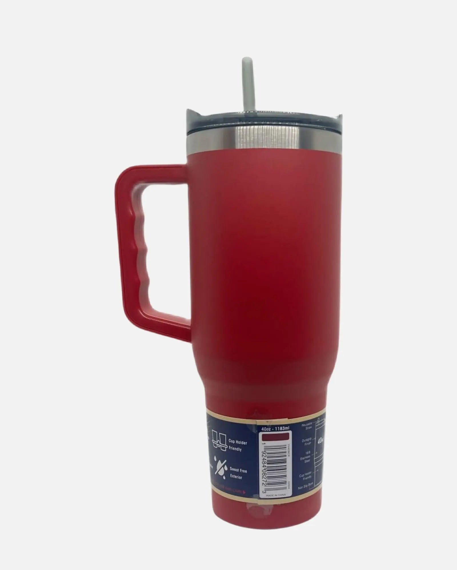 Buc-ee's Red Yukon Outfitters Fit Forty Tumbler back view