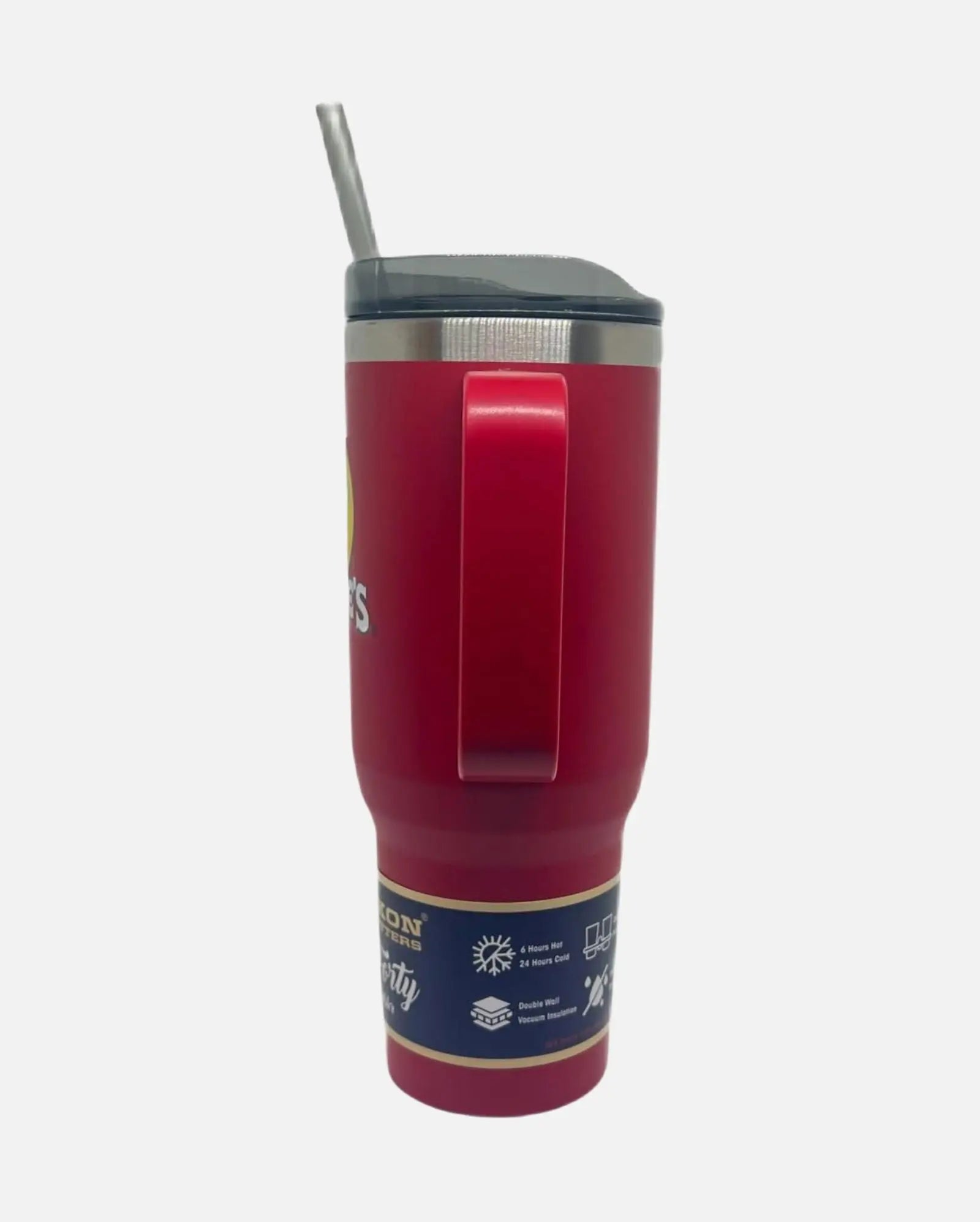 Buc-ee's Red Yukon Outfitters Fit Forty Tumbler with handle