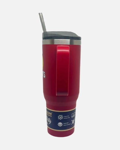 Buc-ee's Red Yukon Outfitters Fit Forty Tumbler with handle