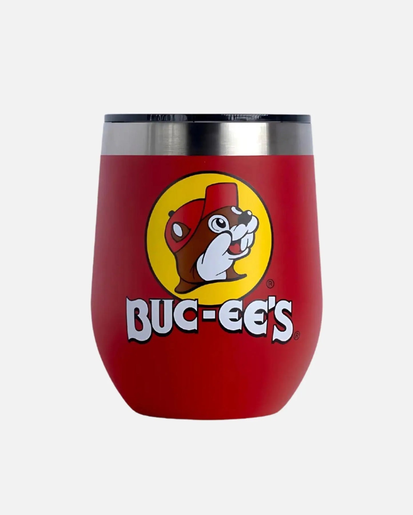 Buc-ee's Red Stainless Steel Tumbler with beaver logo and text "BUC-EE'S" 10oz