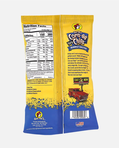 Buc-ee's Simply Salted Corn-ee Dip'N Chips Nutrition Facts