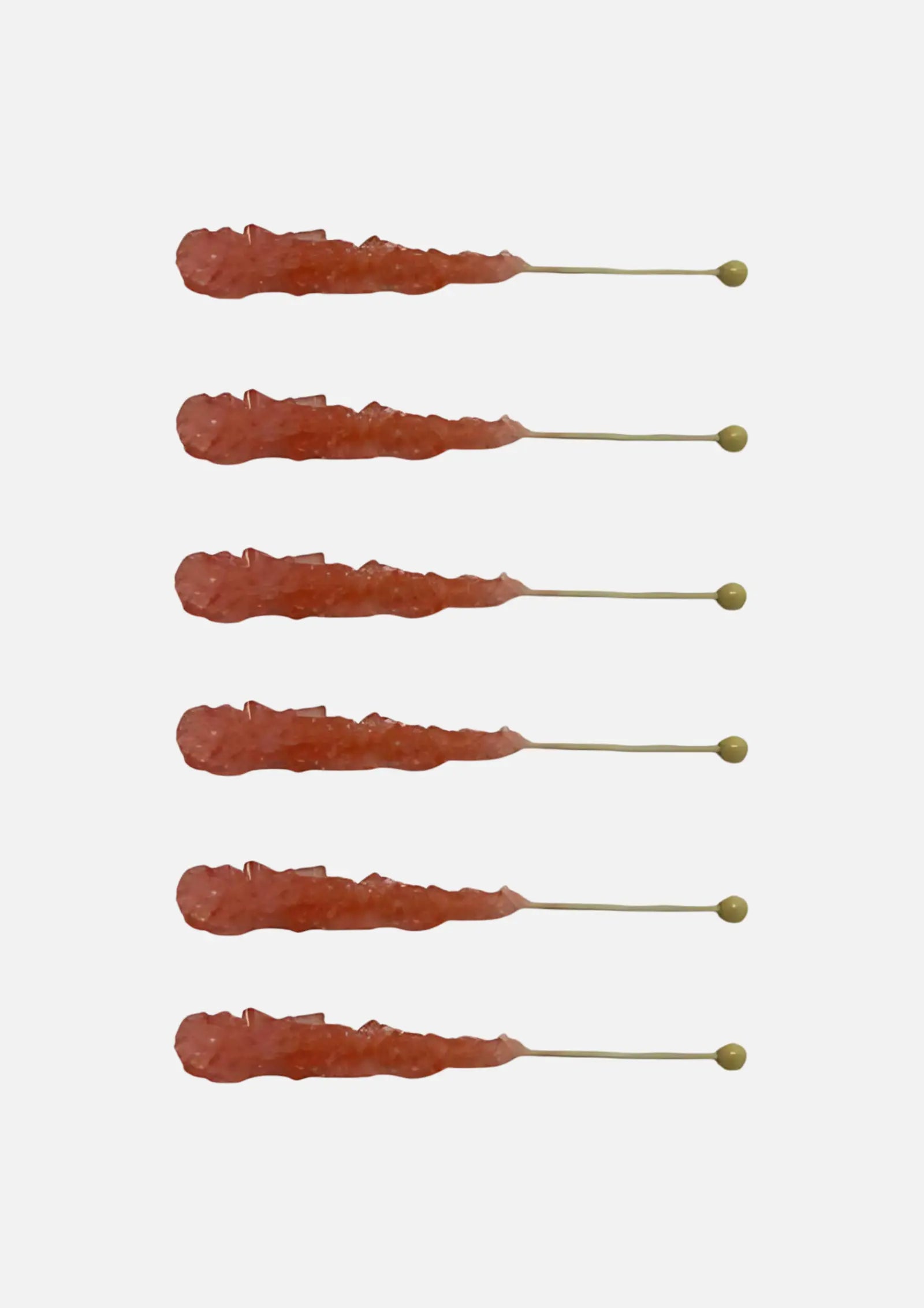 Buc-ee's Strawberry Rock Candy Lollipop - 6 pieces