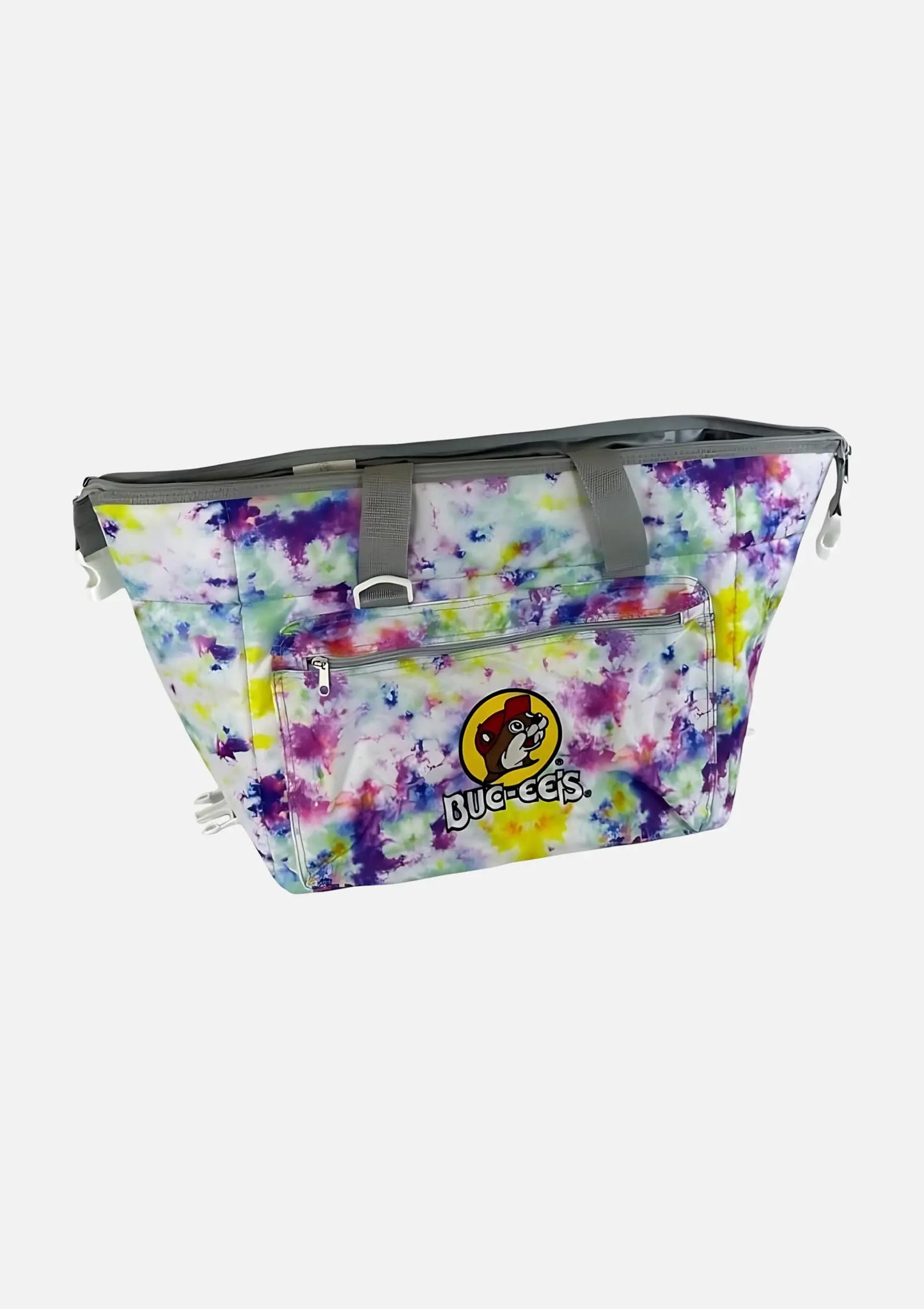 Buc-ee's Soft-sided Tie Dye Cooler Bag 17" x 12" x 9", 24 Can with beaver logo 