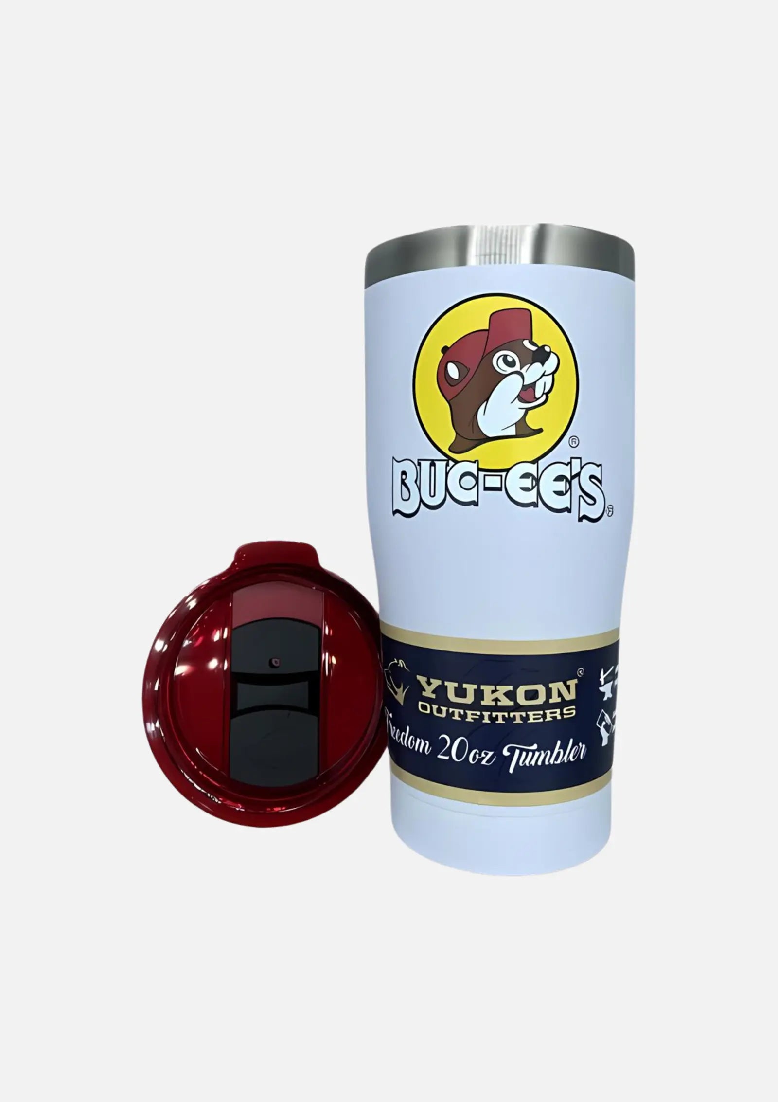 Buc-ee's White Yukon Outfitters Stainless Steel Tumbler