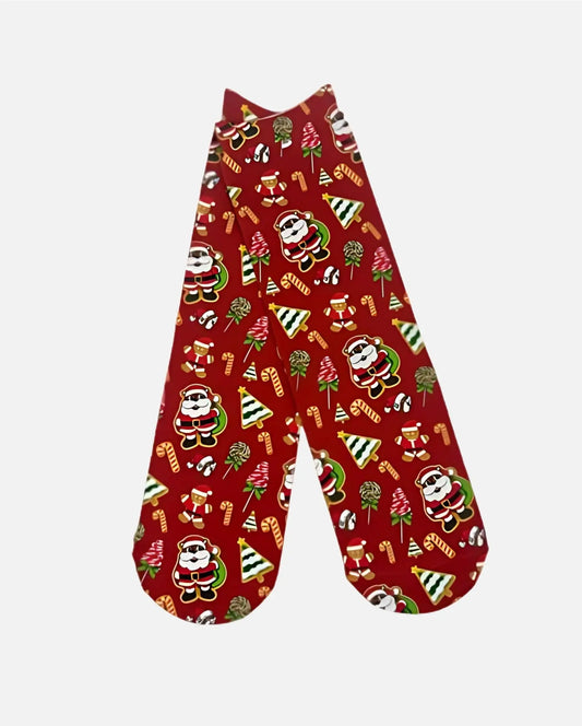 Buc-ee's Pair of Kids Christmas Crew Socks, Santa beaver holiday designs