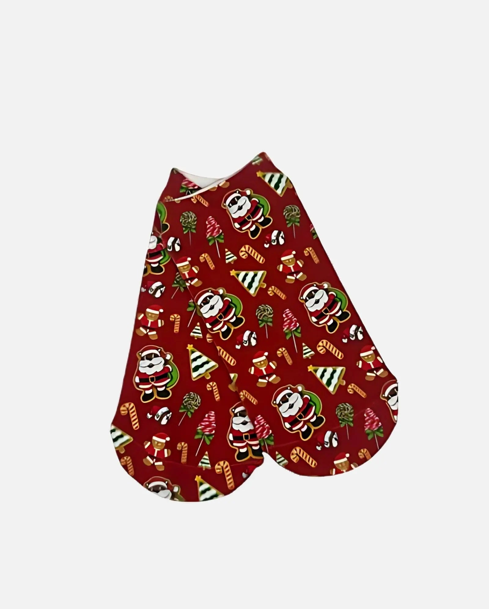 Buc-ee's Pair of Kids Christmas No-show Socks, Santa beaver holiday designs