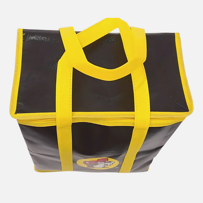 Buc-ee's Black Insulated Cooler Bag top detail
