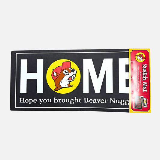 Buc-ee's Black Switch Mat - Decorative Door Mat 10" x 22"