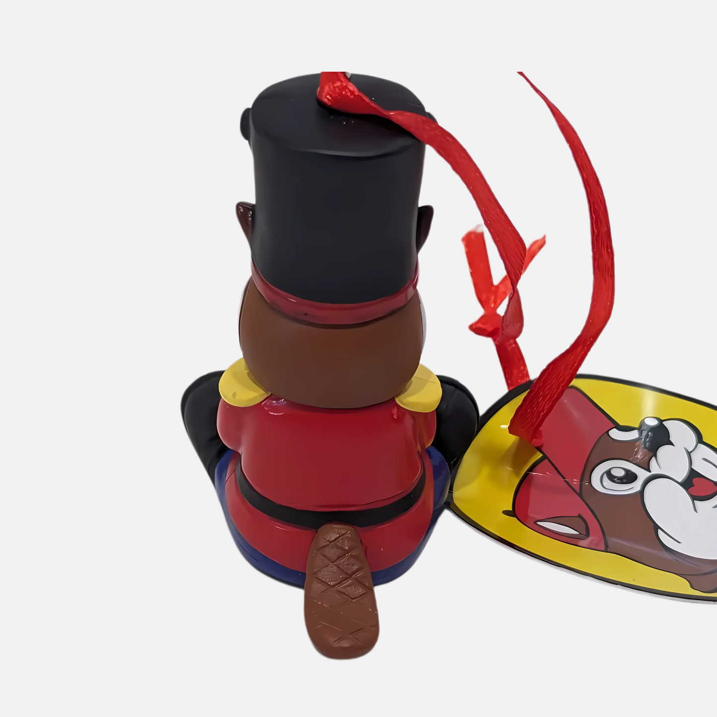 Buc-ee's Drummer Christmas Ornaments Figure back view