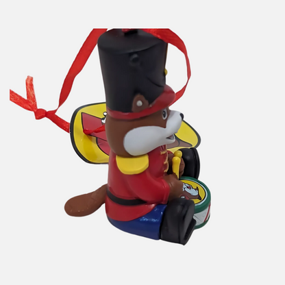 Buc-ee's Drummer Christmas Ornaments Figure side view