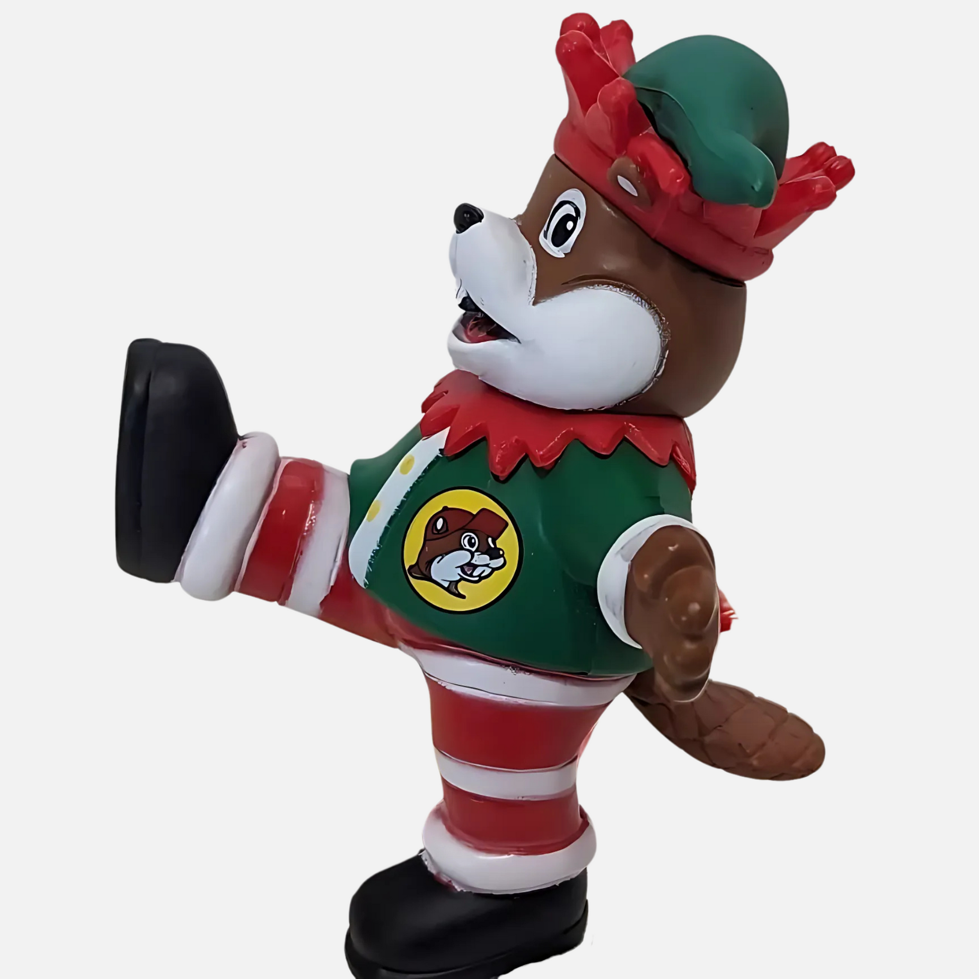 Buc-ee's Beaver Elf Christmas Ornaments Figure side view