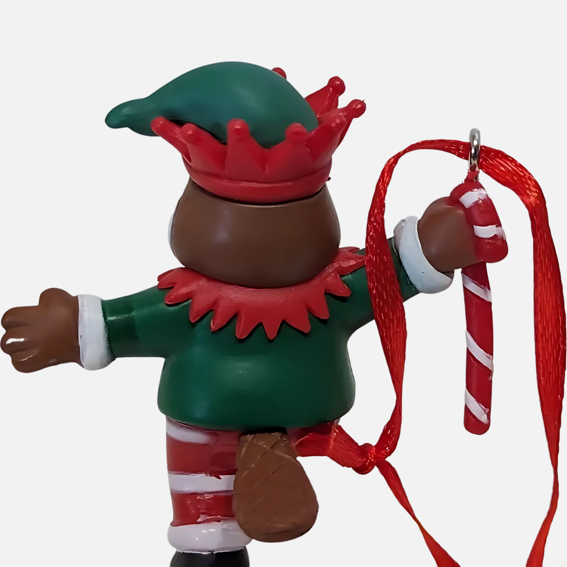 Buc-ee's Beaver Elf Christmas Ornaments Figure back details