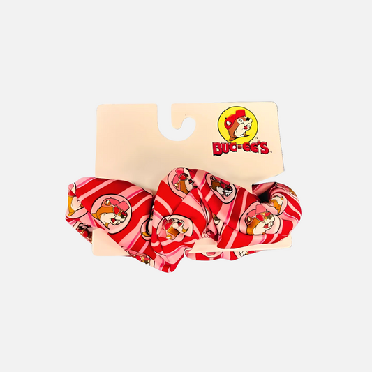 Buc-ee's Valentine's Plaid Hair Accessories Scrunchie