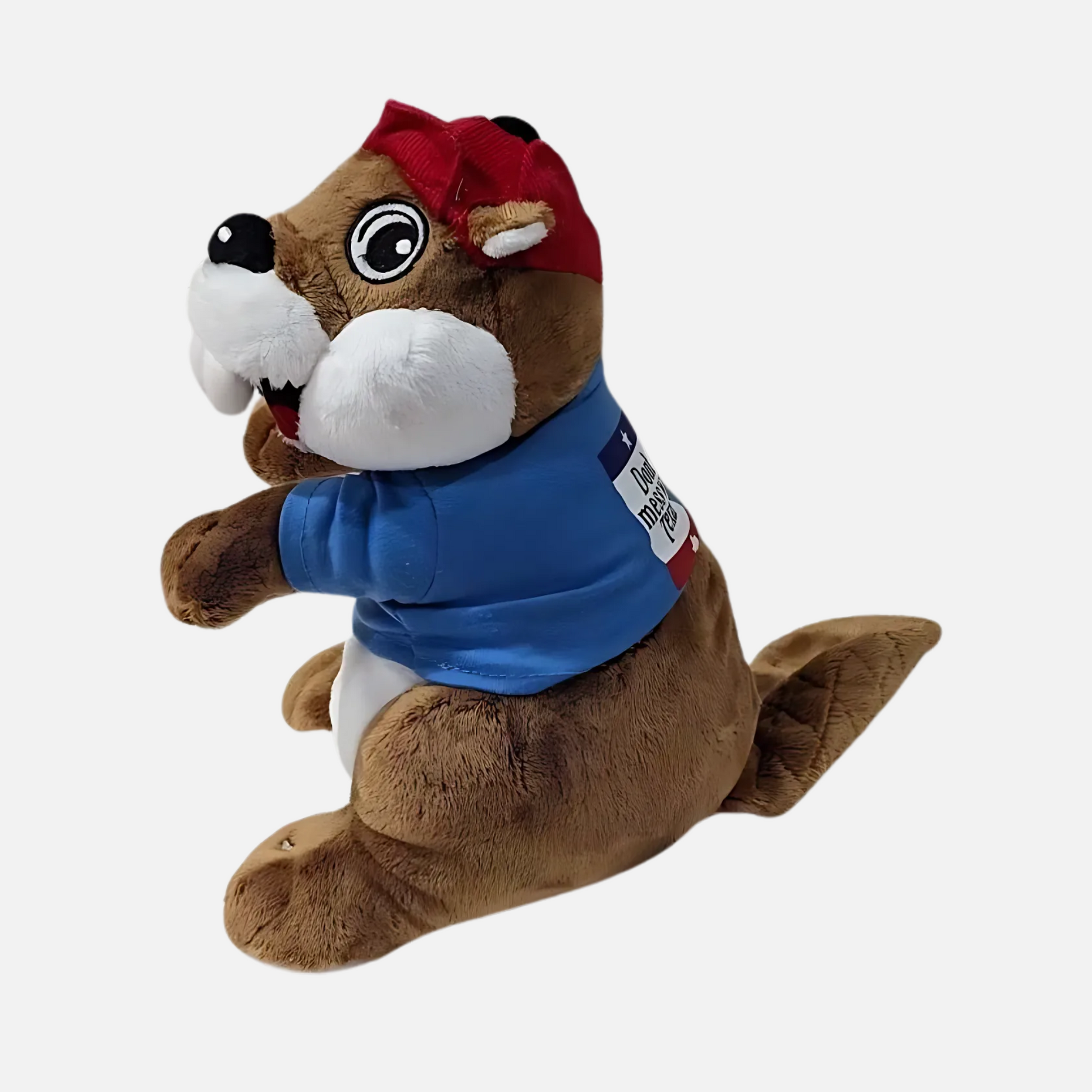 Buc-ee's Don't Mess With Texas Beaver Plush side view
